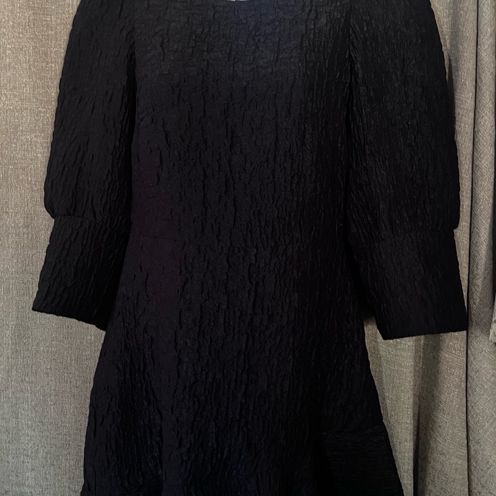 Zara Black Textured Dress